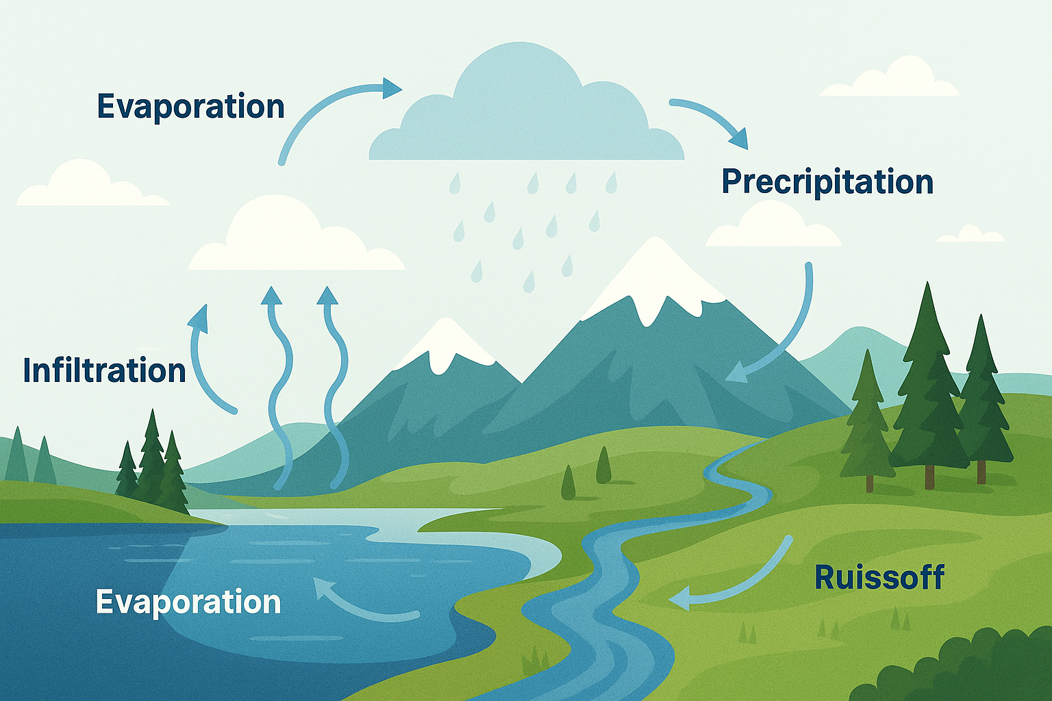 Le cycle de l'eau expliqué