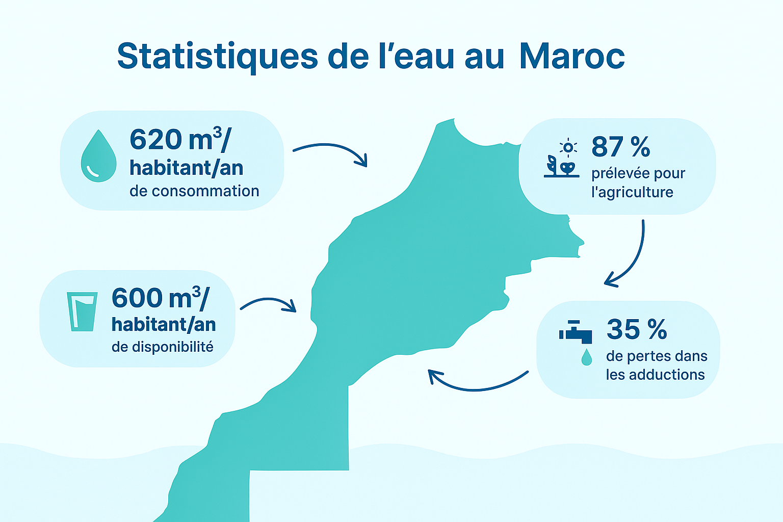 Statistiques de l'eau au Maroc